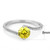 Women's Stainless Steel Engagement Ring with Yellow Topaz Cubic Zirconia - Size 9 (Pack of 2) - IMAGE 2