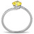 Women's Stainless Steel Engagement Ring with Yellow Topaz Cubic Zirconia - Size 9 (Pack of 2) - IMAGE 3