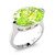 Women's 925 Sterling Silver Ring with AAA Grade Cubic Zirconia Apple Green color - Size 8 - IMAGE 1
