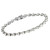 Rhodium Plated Tennis Bracelet with Pear Shaped Cubic Zirconia Stones - IMAGE 1