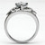 Women's Rhodium Plated Engagement Ring with CZ - Size 8 (Pack of 2) - IMAGE 3