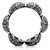Women's Brass Connected Oval Design Ring with Top Grade Crystal Black Diamond - Size 9 - IMAGE 4