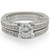 Women's Brass Ring with AAA Grade Cubic Zirconia Clear Stones - Size 5 - IMAGE 3