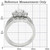 Women's Rhodium Plated Brass Wedding Ring with Round Cubic Zirconia - Size 9 - IMAGE 2