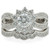 Women's Rhodium Plated Brass Wedding Ring with Round Cubic Zirconia - Size 9 - IMAGE 3