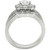 Women's Rhodium Plated Brass Wedding Ring with Round Cubic Zirconia - Size 9 - IMAGE 4