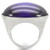 Women's Brass Solitaire Ring with Genuine Amethyst Stone - Size 6 - IMAGE 4