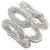 Women's Rhodium Plated Brass Connected Oval Design Ring with Top Grade Crystal - Size 7 - IMAGE 1