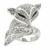 Women's Rhodium Plated Fox Ring with Cubic Zirconia - Size 6 - IMAGE 3