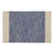 2' x 3' Variegated Striped Hand-Loomed Area Throw Rug - Beige and French Blue - IMAGE 1