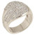 Women's Rhodium Plated Brass Ring with Top Grade Crystals - Size 8 (Pack of 2) - IMAGE 1