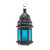 Moroccan Style Candle Lantern - 10.25" - Blue and Black - IMAGE 1