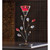 Ruby Blossom Tealight Holder - 11.25" - Black and Red - IMAGE 2