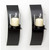 Candle Wall Sconces - 11" - Black and Clear - Set of 2 - IMAGE 1