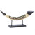 Lucky Elephants Tusk Sculpture - 16.5" - Cream and Black - IMAGE 1