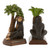 Set of 2 Black and Green Sitting Monkey Bookends 11.25" - IMAGE 3