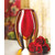 Sunfire Oval Glass Vase - 9" - Red and Gold - IMAGE 2