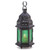 Moroccan Style Candle Lantern - 10.25" - Black and Green - IMAGE 1