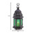 Moroccan Style Candle Lantern - 10.25" - Black and Green - IMAGE 4