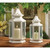 Floral Cutouts Victorian Style Candle Lantern - 8" - White and Clear - IMAGE 3