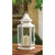 Floral Cutouts Victorian Style Candle Lantern - 8" - White and Clear - IMAGE 4