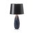 27" Igrit Blue and White Geometric Oval Gem Table Lamp - IMAGE 2