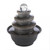 Solar Powered Round 4 Tiered Tabletop Fountain - 9.25" - Black and Brown - IMAGE 1