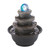 Solar Powered Round 4 Tiered Tabletop Fountain - 9.25" - Black and Brown - IMAGE 2