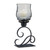 8.75" Black and Clear Smoked Glass Candle Holder - IMAGE 2