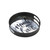 12" Black and Silver Nikki Chu Summerville "Made with Love" Round Mirror Tray - IMAGE 1