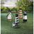 15.25" Black and White Spinning Solar Powered Lighthouse Statue - IMAGE 3