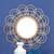 22" Beige and Silver Nikki Chu Daemono Rattan Loop Framed Round Wall Mirror - IMAGE 2