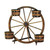 Wagon Wheel Barrel Planter Display - 32.25" Brown and Black - IMAGE 1
