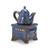 Teapot Stove Candle Oil Warmer - 5.25" - Blue - IMAGE 3