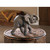 Happy Elephant Tabletop Figurine - 7.5" - Gray and Gold - IMAGE 2