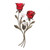 Roses Candle Wall Sconce - 15.5" - Red and White - IMAGE 1