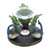 Peacock Plume Candle Oil Warmer - 5.75" - Blue and Green - IMAGE 1