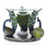 Peacock Plume Candle Oil Warmer - 5.75" - Blue and Green - IMAGE 3