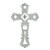 14" White Classic Scalloped Religious Wall Cross - IMAGE 1
