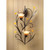 Lilies Candle Wall Sconce - 15" - Bronze Tone and Yellow - IMAGE 2