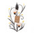 Lilies Candle Wall Sconce - 15" - Bronze Tone and Yellow - IMAGE 4