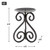 Jet Scrollwork Pillar Candle Holders - 6.75" - Black - Set of 3