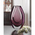 Wild Orchid Abstract Oval Glass Vase - 11" - Purple - IMAGE 2