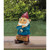 Grumpy Gnome "Keep Off Grass" Outdoor Statue - 10" - Brown and Blue - IMAGE 2
