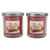 Set of 2 Red, White, and Silver Fresh Fruit Sorbet Single Wick Candles - IMAGE 1