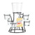 Jet Circular Tea Light Candle Holder with Vase - 10.5" - Black - IMAGE 3