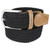 56.25" Black Unique Braided Elastic Woven Belt for Men - XXXL Size - IMAGE 1