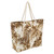 4.25' Tortilla Brown and White Outdoor Travel Accessories DII Floral and Palm Print Beach Bag - IMAGE 1