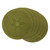 Woven Round Floral Placemats - 15" - Hunter Green - Set of 6 - IMAGE 1