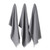 Chambray Terry Cotton Kitchen Dish Towels - 28" - Mineral Gray - Set of 3 - IMAGE 1